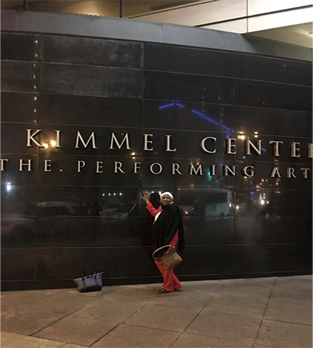 Sherry Wilson Butler outside of the Kimmel Center in Philadelphia