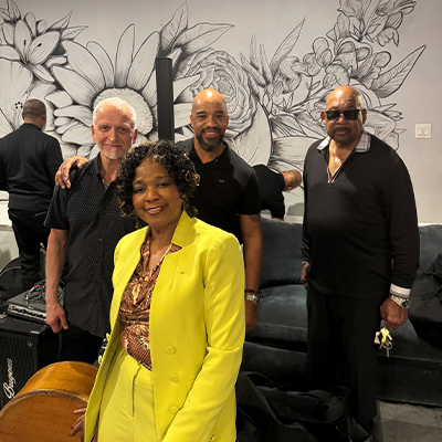 Sherry Wilson Butler at one of her singing gigs with musicians